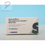 AMOXI/CLAV SANDOZ TABLET OMHULD 875/125MG
