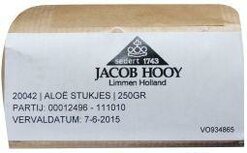 Aloe stukjes Jacob Hooy 250g