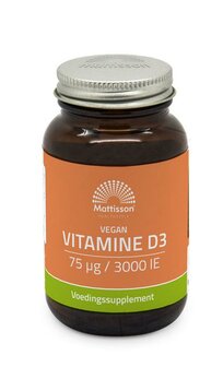 Vegan vitamine D3 75mcg Mattisson 60ca