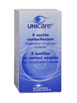 Maandlenzen -4.00 Unicare 4st