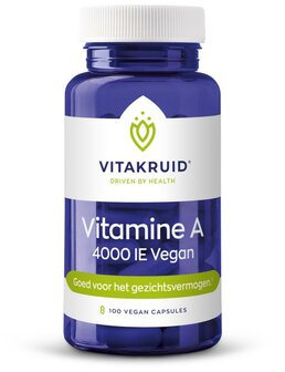Vitamine A 4000 IE vegan Vitakruid 100vc