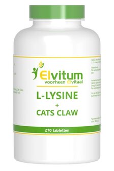 L-Lysine cats claw Elvitaal/elvitum 270tb
