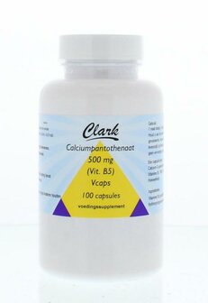 Vitamine B5 pantotheenzuur 500mg Clark 100ca