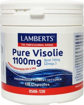 Pure visolie 1100mg omega 3 Lamberts 120ca