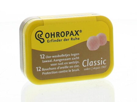 Geluiddemper lawaai classic Ohropax 12st