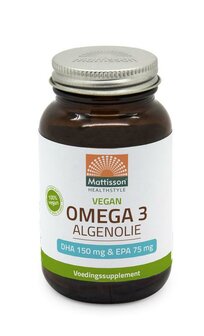 Vegan omega 3 algenolie DHA 150mg EPA 75mg Mattisson 60vc