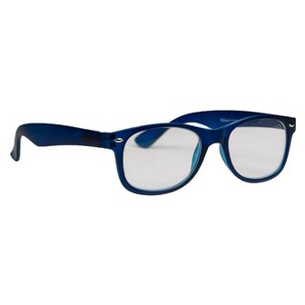 Leesbril wayfarer mat blauw +1.50 Melleson Eyewear 1st