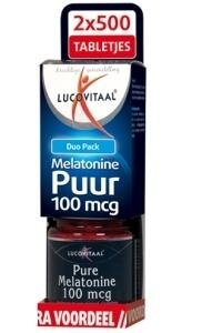 Melatonine duo 0.1mg 2 x 500 tabletten Lucovitaal 1000tb