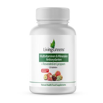 Multi vitaminen &amp; mineralen antioxidant Livinggreens 120tb