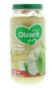 Bloemkool aardappel ei 12M04 Olvarit 250g