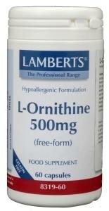 L-Ornithine 500mg Lamberts 60vc