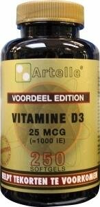 Vitamine D3 25mcg Artelle 250sft