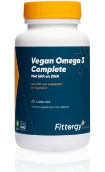 Omega 3 vegan 150mg DHA 75mg EPA Fittergy 60ca
