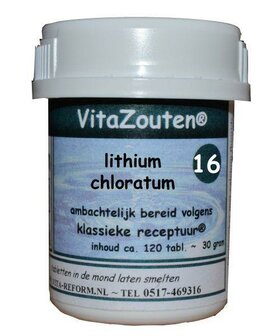 Lithium chloratum VitaZout Nr. 16 Vitazouten 120tb