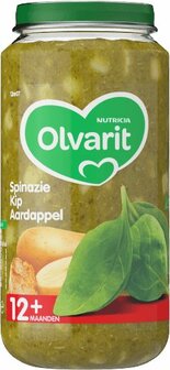 Spinazie kip aardappel 12M07 Olvarit 250g