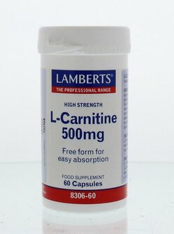 L-Carnitine 500mg Lamberts 60vc