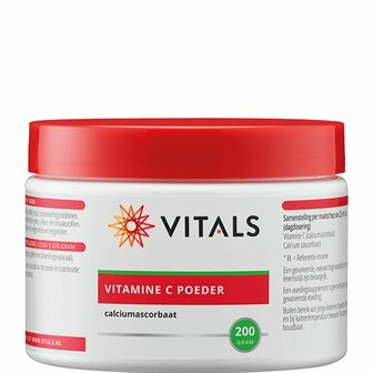 Vitamine C poeder (calciumascorbaat) Vitals 200g