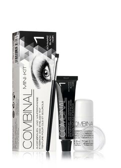 Wenkbrauwen wimperverf kit zwart Combinal 1set