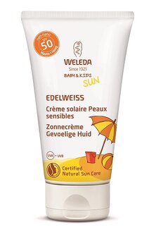 Edelweiss zonnecreme gevoelige huid SPF50 Weleda 50ml