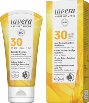 Zonnebrandcreme solaire anti-aging SPF30 EN-FR-DE Lavera 50ml