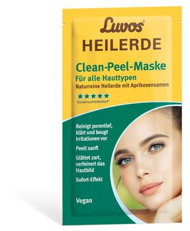 Heilaarde clean-peel masker alle huidtypes 7.5ml Luvos 2st