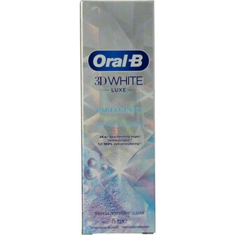 Tandpasta 3D white luxe parelglans Oral B 75ml