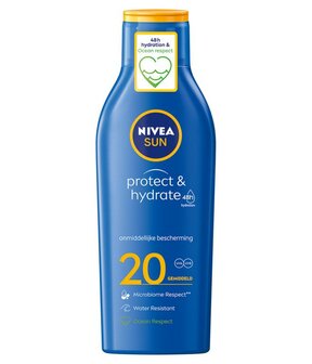 Sun protect &amp; hydrate zonnemelk SPF20 Nivea 200ml