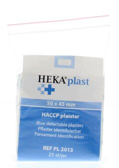 HACCP pleisters blauw 50 x 45mm Heka 25st