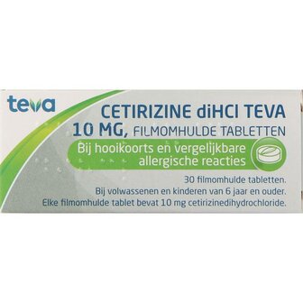 Cetirizine diHCI 10 mg Teva 30tb