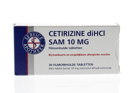 Cetirizine diHCl 10 mg Service Apotheek 30tb