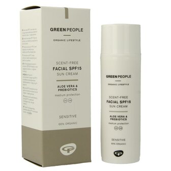 Suncream face scent free SPF15 Green People 50ml