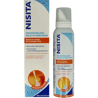 Neusspoeling mild hypertoon jet spray Nisita 125ml