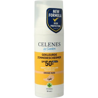 Herbal dry touch tinted light fluid SPF50+ Celenes 50ml