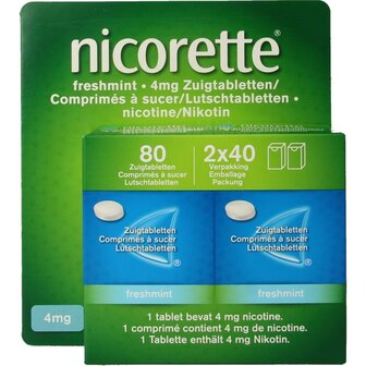 Nicorette kauwgom 4mg fr m av Nicorette 80zt