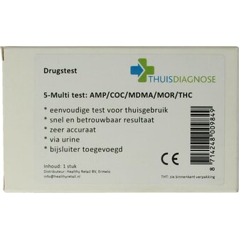 Drugtest urine 5 soorten drugs Thuis-Diagnose 1st