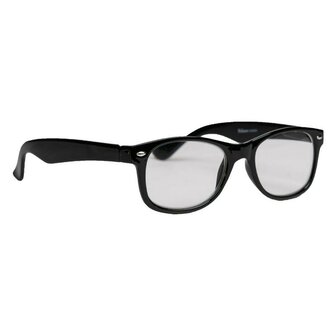 Leesbril wayfarer glans zwart +1.50 Melleson 1st